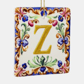 Golden Alphabet – Letter Z Keramikornament (Rechts)