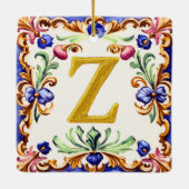 Golden Alphabet – Letter Z Keramikornament (Rückseite)
