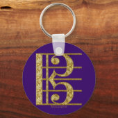 Golden Alto Clef Schlüsselanhänger (Vorderseite)
