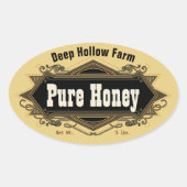 Golden Amber Pure Honey Stickers (Vorderseite)