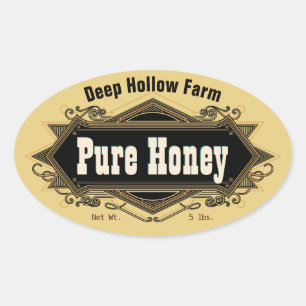 Golden Amber Pure Honey Stickers