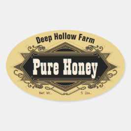 Golden Amber Pure Honey Stickers