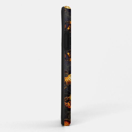 Golden Amber Schwarz Nautilus Muschel Muster, Foss Case-Mate iPhone Hülle (Hinten/Rechts)