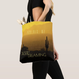 Golden Amber Sunset Cactus Arizona Tasche