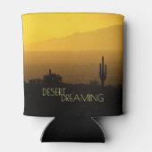 Golden Amber Sunset Cactus Wüste Dreaming Arizona Dosenkühler (Rückseite)