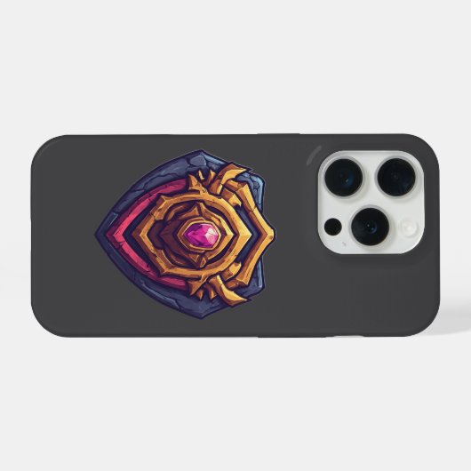 Golden Amethyst Emblem iPhone Hülle (Rückseite (Horizontal))