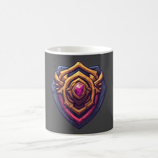 Golden Amethyst Emblem Kaffeetasse (Mittel)