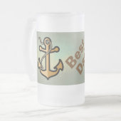 Golden Anchor Bester Vater Mattglas Bierglas (Vorderseite Links)