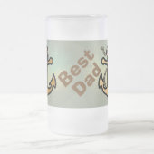 Golden Anchor Bester Vater Mattglas Bierglas (Mittel)