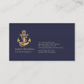 Golden Anchor Business Card Visitenkarte (Rückseite)