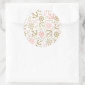 Golden Anchor Muster Runder Aufkleber (Tasche)