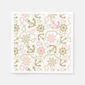 Golden Anchor Muster Serviette (Vorderseite)