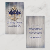 Golden Anchor Nautical Coastal Yachten and Cruises Visitenkarte (Vorne/Hinten)