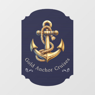 Golden Anchor Window Cling Fensteraufkleber