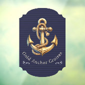 Golden Anchor Window Cling Fensteraufkleber (Blatt 3)