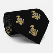 Golden Anchors Krawatte (Gerollt)