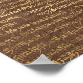 Golden Ancient Egyptian Patterns Art Poster (Ecke)