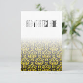 Golden and Black Damask Muster (Stehend Vorderseite)