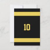 Golden and Black Team Einladung zum Geburtstag (Rückseite)