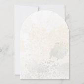 Golden and Blush Bloral 50. Geburtstag Einladung (Rückseite)