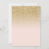 Golden and Blush Sweet 16 Foto Einladung zum Gebur (Rückseite)