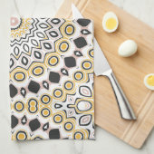 Golden and Charcoal Mandala Pattern Geschirrtuch (Viertel Falte)