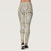 Golden and Charcoal Mandala Pattern Leggings (Rückseite)