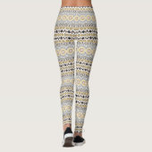 Golden and Charcoal Mandala Pattern Leggings (Rückseite)