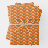 Golden and Orange Beve Hive Pattern Geschenkpapier Set (Beispiel)