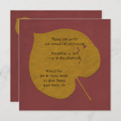 Golden and Orange Fall Celebration Einladung (Vorne/Hinten)