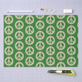 Golden and White Celtic Peace Sign Muster Seidenpapier (Handwerk)