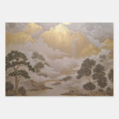 Golden and White Koi Fish Japanisches Wrapping Pap Geschenkpapier Set (Vorderseite 3)