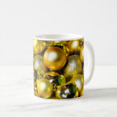 Golden and Yellow Christmas Ball Cluster Kaffeetasse (VorderseiteRechts)