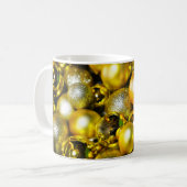Golden and Yellow Christmas Ball Cluster Kaffeetasse (Vorderseite Links)