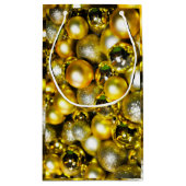 Golden and Yellow Christmas Ball Cluster Kleine Geschenktüte (Rückseite)