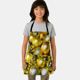 Golden and Yellow Christmas Ball Cluster Schürze