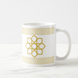 Golden Andalus - Design der islamischen geometrisc Kaffeetasse