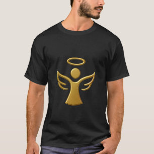 Golden Angel Emblem - Minimalist-Luxus Herren T-Sh T-Shirt