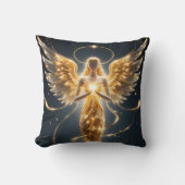 Golden Angel Glamour Throw Pillow Kissen (Vorderseite)