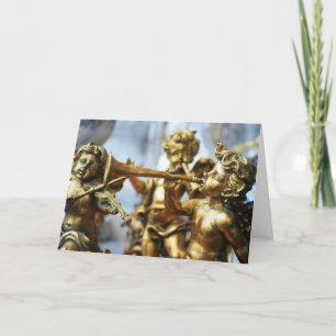 Golden Angel Ornament Card Feiertagskarte