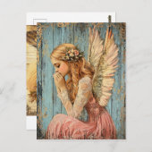 Golden Angel Postkarte (Vorne/Hinten)
