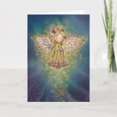 Golden Angel Sweet Christmas Card Karte (Vorderseite)