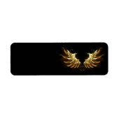 Golden Angel Wings auf schwarzem Hintergrund (Vorne)