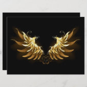 Golden Angel Wings auf schwarzem Hintergrund Ankündigung (Vorne/Hinten)