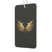 Golden Angel Wings auf schwarzem Hintergrund Autolufterfrischer (Links)