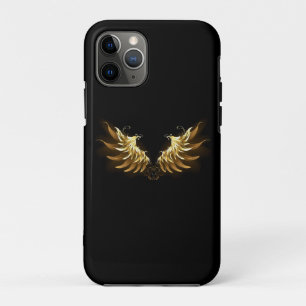 Golden Angel Wings auf schwarzem Hintergrund Case-Mate iPhone Hülle