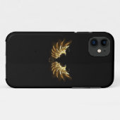 Golden Angel Wings auf schwarzem Hintergrund Case-Mate iPhone Hülle (Rückseite (Horizontal))