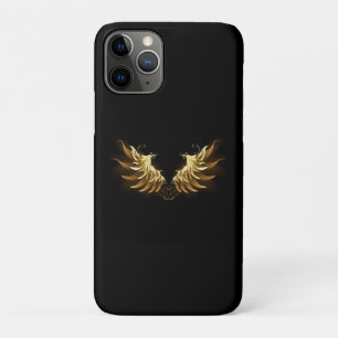 Golden Angel Wings auf schwarzem Hintergrund Case-Mate iPhone Hülle
