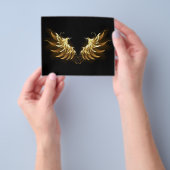 Golden Angel Wings auf schwarzem Hintergrund Flyer (Gruppe)