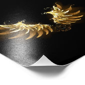 Golden Angel Wings auf schwarzem Hintergrund Fotodruck (Ecke)